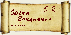Spira Ravanović vizit kartica